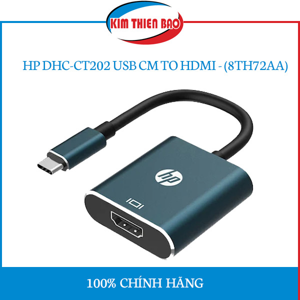 Cáp Type C to HDMI HP DHC-CT202 (8TH72AA) - Điện Tử Kim Thiên Bảo - Công Ty TNHH Tin Học Kim Thiên Bảo